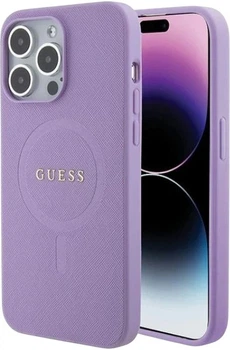Панель Guess Saffiano MagSafe для Apple iPhone 15 Pro Purple (3666339155926)