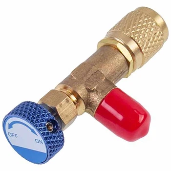 Заправочный кран для кондиционеров (1/4 SAE-1/4 SAE)