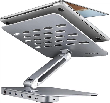 Підставка для ноутбука AXAGON HMC-STND USB-C 5Gbps 7in1 Silver (HMC-STND)