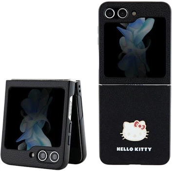 Панель Hello Kitty Metal Logo Kitty Head для Samsung Galaxy Flip 5 Black (HKHCZF5PGHDLMK)