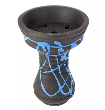 Чаша для кальяну Gusto Bowls Killa Bowl Black-Blue 11 см Густо Болс Кіліла Болс Чорно-синя Україна