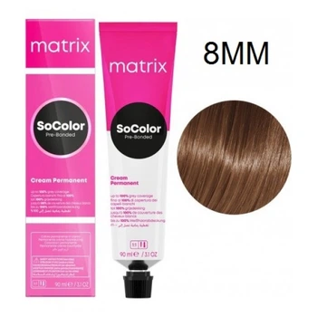 Краска Matrix SoColor Pre-Bonded Cream Permanent (Mocha Colors) - 8MM світлий блондин мокка (шоколадний) інтенсивний-90мл.
