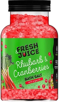 Соль для ванны "Ревень и клюква" - Fresh Juice Rhubarb & Cranberries Bath Salt 700g (1309268-1940064721-2)