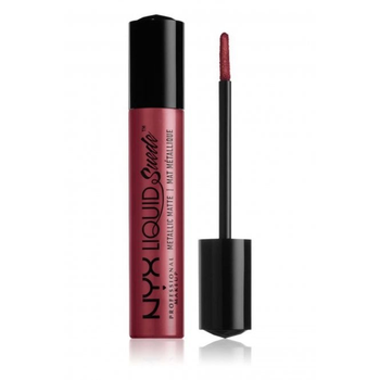Матова рідка помада з металевим ефектом Nyx Liquid Suede 4 мл відтінок Modern Maven LSCL39