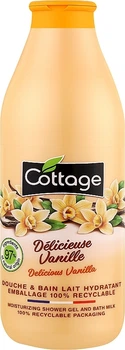 Гель для душу та молочко для ванни "Смачна ваніль" - Cottage Delicious Vanilla