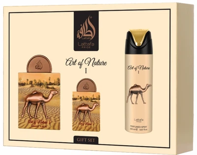 Zestaw unisex Lattafa Pride Art Of Nature I  Woda perfumowana 100 ml + Miniatura 20 ml + Dezodorant w sprayu 200 ml (6290362347842)