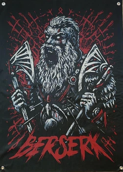 Флаг Викинг Берсерк банер Viking Berserker 1000×700 мм