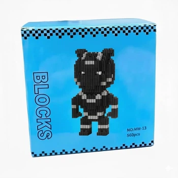 Детский 3D конструктор Magic Blocks Черная пантера, 560 деталей (MW-13)
