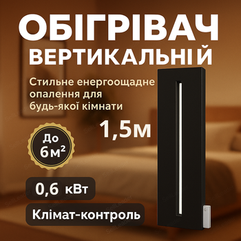 Обогреватель электрический 1.5м 2 секции настенный радиатор 0.6кВт для ванной дома офиса электрообогреватель 5м²