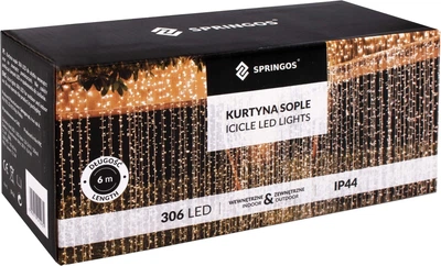 Kurtyna Sople Springos  CL4002 306 LED 6 m (5907719412931) 