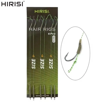 Готові карпові повідці HIRISI Hair Rigs, розмір №4 (Комплект 6 штук)