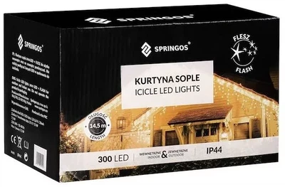 Kurtyna Sople Springos Flash CL0316 300 LED 14.5 m (5907719425535)