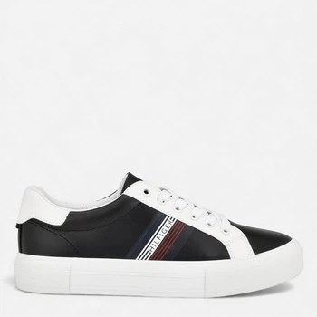 Женские кеды низкие Tommy Hilfiger 872779966 38.5 24.5 см Черный/Белый (1159814083)