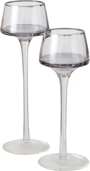 Świeczniki szklane Boltze Smola 20-23 cm 2 szt. (4066076418169)