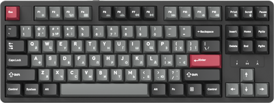 Клавіатура бездротова GamePro Asgard Ragnar Keychron Super Red Switch Wireless/Bluetooth/USB Black (MK285BK)