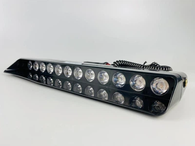 Маячок проблесковый (стробоскоп) 12 V (12 led диодов) синий+красный (под стекло) кабель в прикуриватель