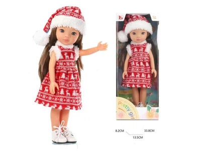 укла в рождественском наряде, 33 см, LS1301-6