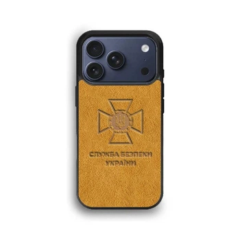 Чохол із преміальної Алькантари для iPhone 17 Pro Max СБУ теракотовий