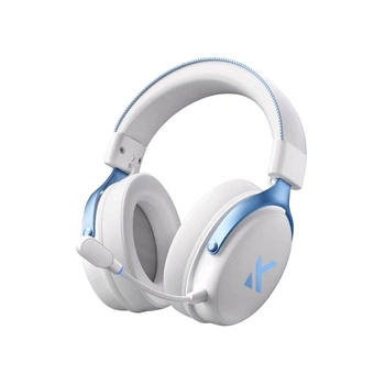 Бездротові ігрові навушники Mchose V9 Pro / Bluetooth / Об'ємний звук 7.1 / 2.4G / White-Blue