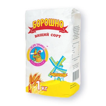 Борошно пшеничне вищого сорту Щедра Торбинка 1 кг (4820094530322)