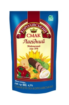 Соус майонезний 30% Лагідний Королівський смак 160 г (4820241520060)
