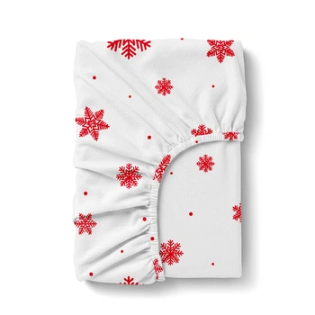 Простынь на резинке Cosas SNOWFLAKES BERRY Фланель 200х220х30 (4822052476567)