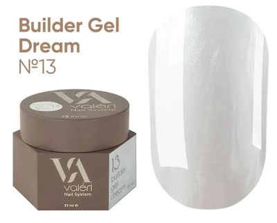 Гель для ногтей с блестками Valeri Builder Gel Dream №13 15 мл