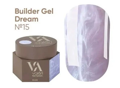 Гель для ногтей с блестками Valeri Builder Gel Dream 15 15 мл