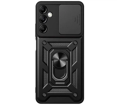 Чехол Primo Shockproof для Samsung Galaxy S25 FE (SM-S731) - противоударный, с подставкой и шторкой для камеры - Black