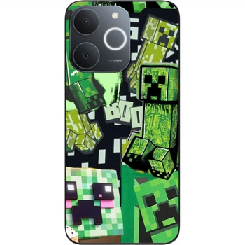 Чехол силиконовый SMTT для Realme Note 70 в стиле Minecraft Крипер стиль