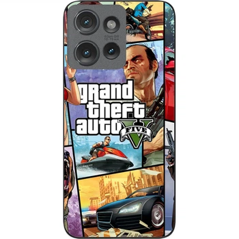 Силиконовый чехол SMTT для Motorola Edge 50 с изображением Игра GTA