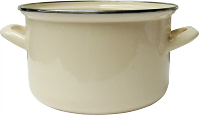 Каструля Emalia Olkusz емальована Кремова 22 см 5.4 л (5904134610836)