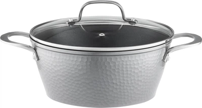 Каструля Ambition Bubble алюмінієва з кришкою Сіра 24 см 3.7 л (5907078481043)