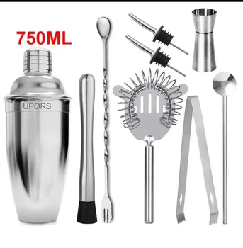 Коктейльный шейкер-смеситель 750 ml Шейкер коктейль 9 предметов