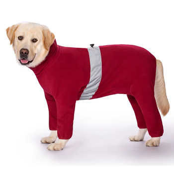 Флисовый комбинезон с высоким воротником Wan talk Warm Fleece Dog Overalls, Red, L