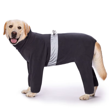 Флисовый комбинезон с высоким воротником Wan talk Warm Fleece Dog Overalls, Grey, S