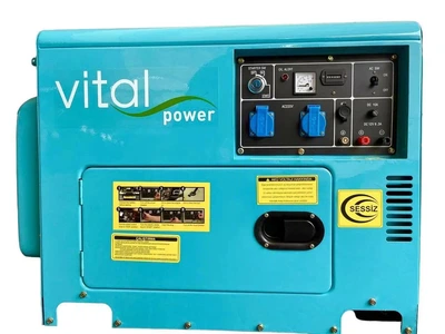 Дизельний генератор VitalPower у кожусі 7 кВт +Електростартер +AVR
