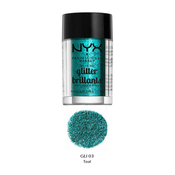 Глиттерная пудра для макияжа NYX Professional Glitter Teal GLI03