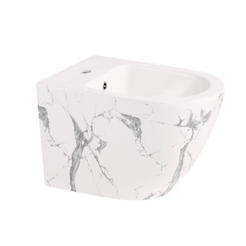 Биде подвесное Qtap Robin 515x370x350 мм, Marble QT13551381GMR