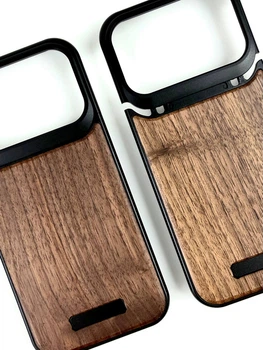 Чохол iPhone 17 Pro Metal with Wood Magnetic