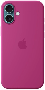 Чохол iPhone 16e Silicone Case with MagSafe fuchsia