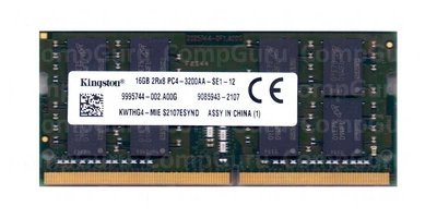 Оперативная память для ноутбука Kingston DDR4 16GB 3200MHz SO-DIMM 2Rx8 PC4-3200AA (KWTHG4-MIE)