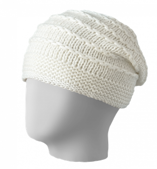 Шапка-колпак женская из пряжи MARGARITA Белый One Size 54-59