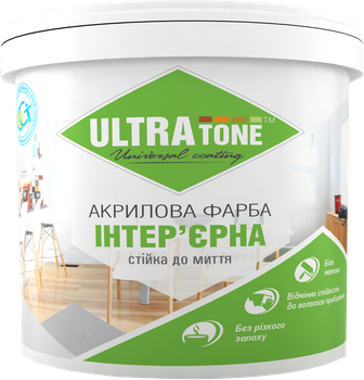 Интерьерная краска «ULTRAtone» устойчива к мойке 1кг