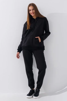 Спортивные штаны джоггеры однотонные женские LAWA WBC02438 5XL Черный shop (2888000021311)