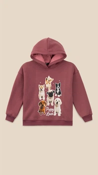 Худи с принтом для девочки LAWA P-GB02340 122 см Сливовой shop (2888000028327)