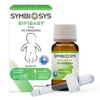 Symbiosys Bifibaby капли для детей от рождения, 8 мл — пробиотик Bifidobacterium breve BR03 и B632