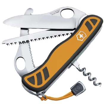 Ніж складний, мультитул Victorinox Hunter Xt One Hand (111мм, 6 функцій), оранжево-чорний 0.8341.MC9