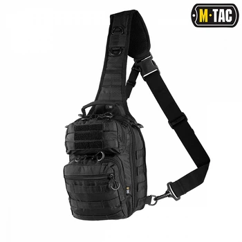 Сумка тактична армійська через плече M-TAC Urban Line City Hunter Hexagon Bag Black наплічна Чорний (9157)