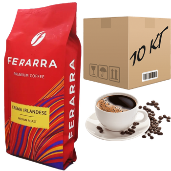 Кава в зернах Ferarra Crema Irlandese с ароматом ірландського крему 1 кг (ящик 10кг)